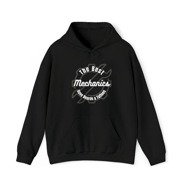 Best Mechanic-white lettering Hooded Sweatshirt