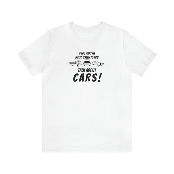 Talk about Cars! black lettering - Front Print